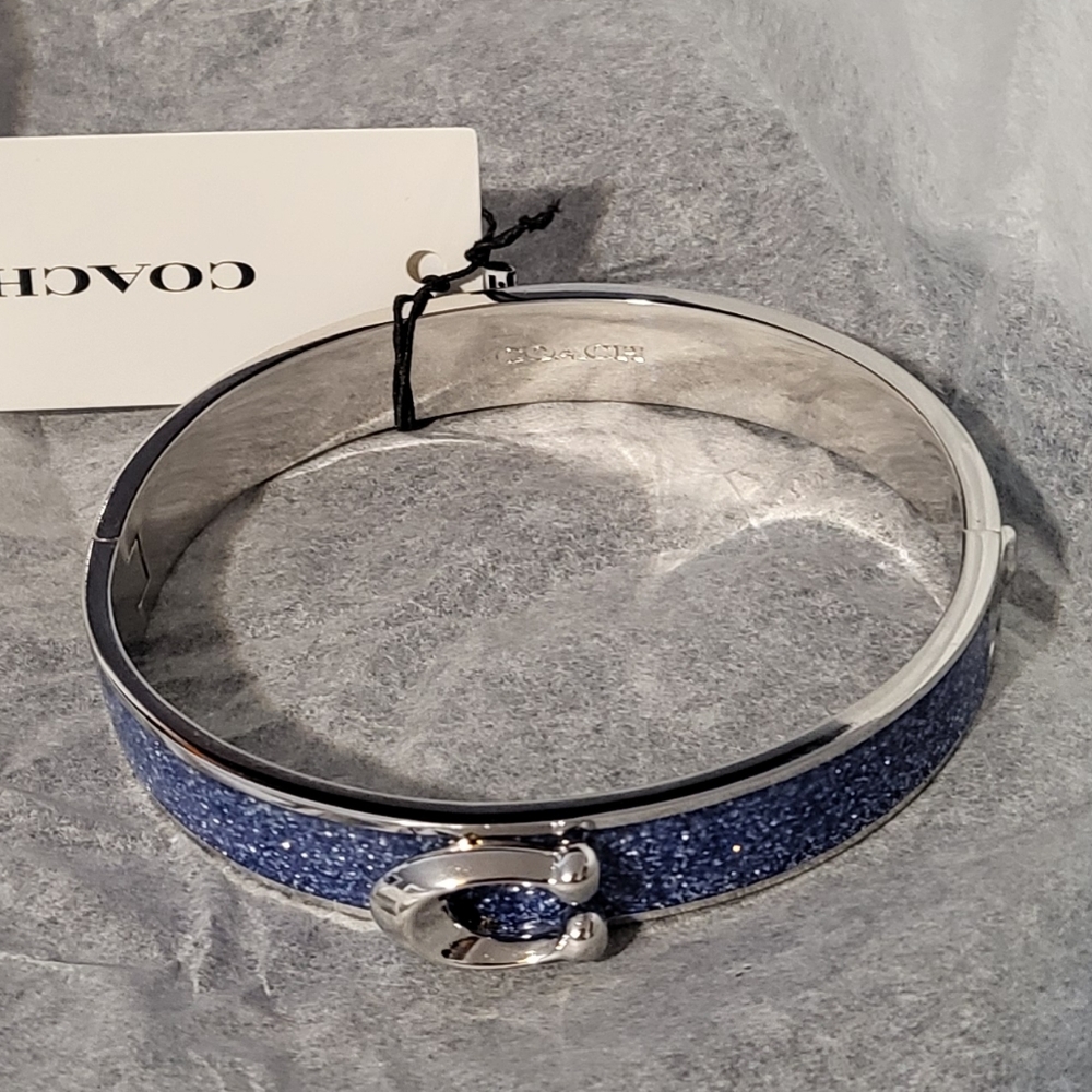 COACH Signature logo Bracelet Blue Glitter - Picture 4 of 5